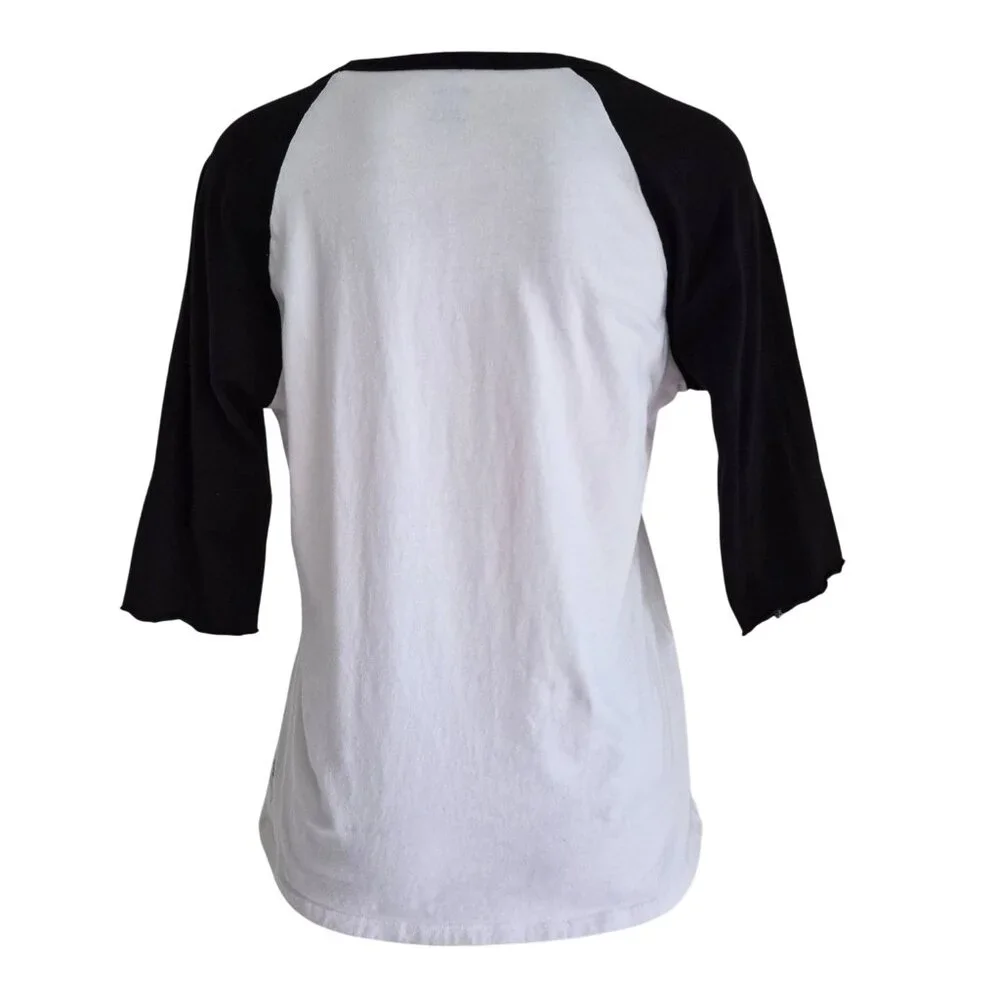 VANS Baseball Style Raglan Long Sleeve Tee White / Black / Pink Graphic Size M - Picture 3 of 14